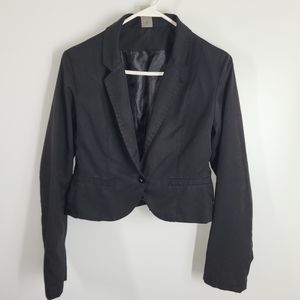 Sace Black Cropped Suit Blazer Jacket